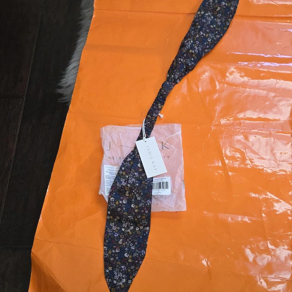 Nwt! Jamie Kay Organic Cotton Headband In Winter Iris